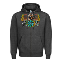 Charcoal Heather dog mom western Zipper Hoodie - RacoonDesign