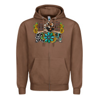Chestnut dog mom western Zipper Hoodie - RacoonDesign
