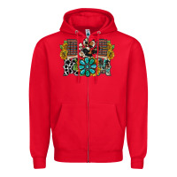 Red dog mom western Zipper Hoodie - RacoonDesign