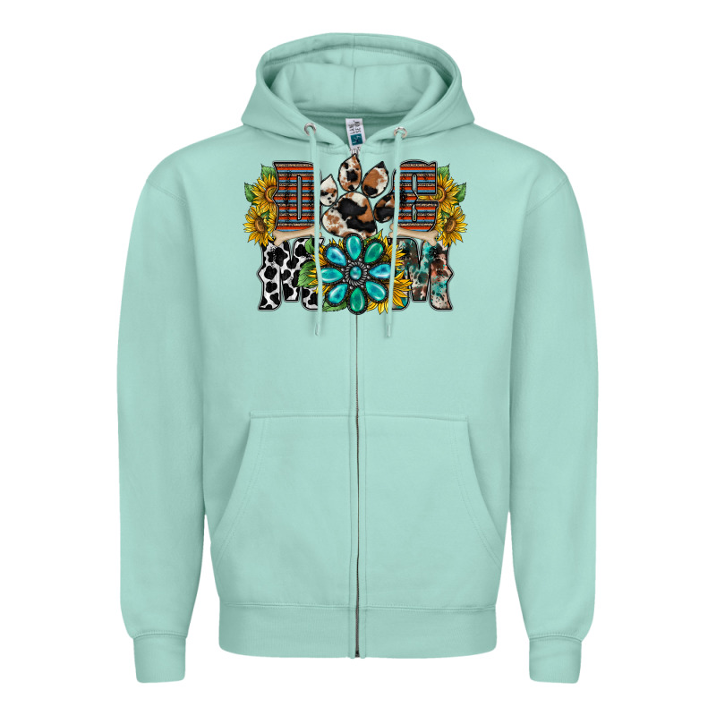 Dog Mom Western Zipper Hoodie by RacoonDesign | Teevron