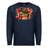 Navy christmas joy coffee Premium Sweatshirt - BarkalooDesign