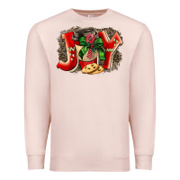 Pale Pink christmas joy coffee Premium Sweatshirt - BarkalooDesign