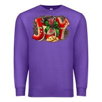 Purple christmas joy coffee Premium Sweatshirt - BarkalooDesign
