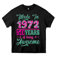 Black made in 1972, 50 years of being awesome Heavy Core Tee - Jasminsmagicworld