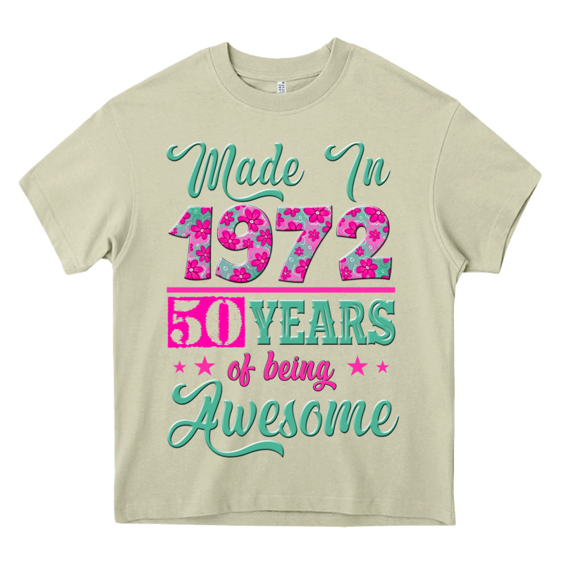Made In 1972, 50 Years Of Being Awesome Heavy Core Tee by Jasminsmagicworld | Teevron