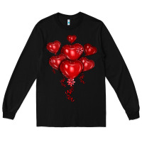Black heart balloons olivia Long Sleeve Tee - OliviaCreatesArt