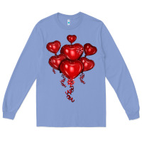 Colony Blue heart balloons olivia Long Sleeve Tee - OliviaCreatesArt