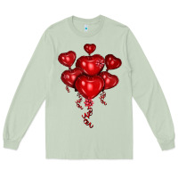 Matcha heart balloons olivia Long Sleeve Tee - OliviaCreatesArt