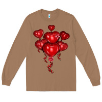 Toasted Coconut heart balloons olivia Long Sleeve Tee - OliviaCreatesArt