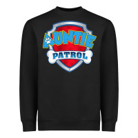 Black Auntie Patrol Dog Funny Gift Birthday Party Heavyweight Sweatshirt - trangStudio