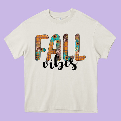 Fall Vibes Heavy Core Tee Designed By Jahusdesignshop