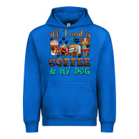 Cobalt all i need is coffee and my dog Urban Hoodie - AdoDesignShop