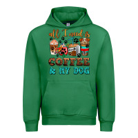 Emerald all i need is coffee and my dog Urban Hoodie - AdoDesignShop