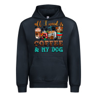 Navy all i need is coffee and my dog Urban Hoodie - AdoDesignShop
