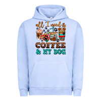 Pigment Grape Ice all i need is coffee and my dog Urban Hoodie - AdoDesignShop