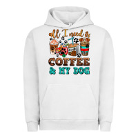 Pigment Lunar Rock all i need is coffee and my dog Urban Hoodie - AdoDesignShop