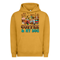 Pigment Peanut Butter all i need is coffee and my dog Urban Hoodie - AdoDesignShop