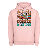 Pigment Salmon all i need is coffee and my dog Urban Hoodie - AdoDesignShop