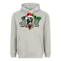 Moon Dust Christmas joy black and white cow Heavyweight Hoodie - BarkalooDesign