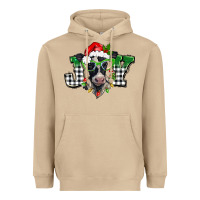Mushroom Christmas joy black and white cow Heavyweight Hoodie - BarkalooDesign