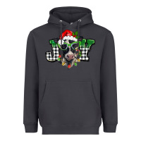 Smoke Christmas joy black and white cow Heavyweight Hoodie - BarkalooDesign