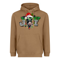 Toasted Coconut Christmas joy black and white cow Heavyweight Hoodie - BarkalooDesign