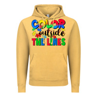Vintage Mustard Color outside the lines Vintage Hoodie - CowGirlArtShop