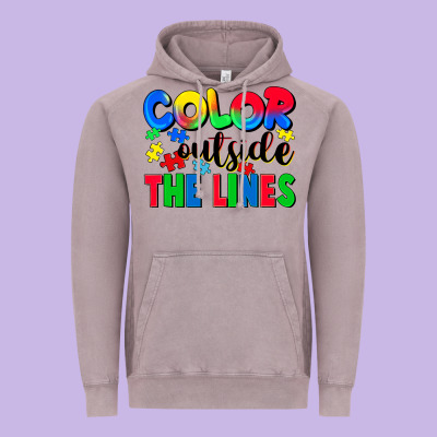 Color Outside The Lines Vintage Hoodie Designed By Cowgirlartshop