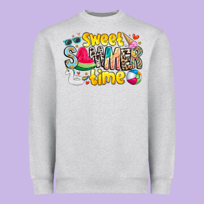Summer Time Heavyweight Sweatshirt Designed By Cowhidedigitalart