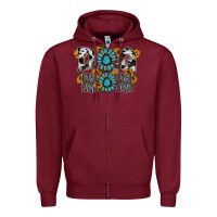 Burgundy dog mom Zipper Hoodie - RacoonDesign