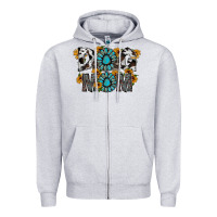 Heather Grey dog mom Zipper Hoodie - RacoonDesign