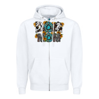 White dog mom Zipper Hoodie - RacoonDesign