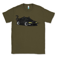 Army Green spooky halloween jdm s14 silvia 240sx black cat illustrated t shirt Classic Tee - trangStudio