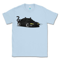 Dusty Blue spooky halloween jdm s14 silvia 240sx black cat illustrated t shirt Classic Tee - trangStudio