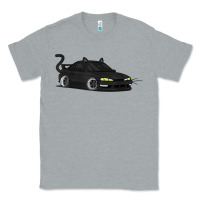 Heather Grey spooky halloween jdm s14 silvia 240sx black cat illustrated t shirt Classic Tee - trangStudio