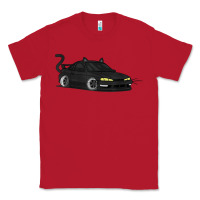 Red spooky halloween jdm s14 silvia 240sx black cat illustrated t shirt Classic Tee - trangStudio