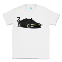 White spooky halloween jdm s14 silvia 240sx black cat illustrated t shirt Classic Tee - trangStudio