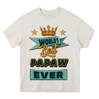 Cream world's best papaw ever Heavy Core Tee - Jasminsmagicworld