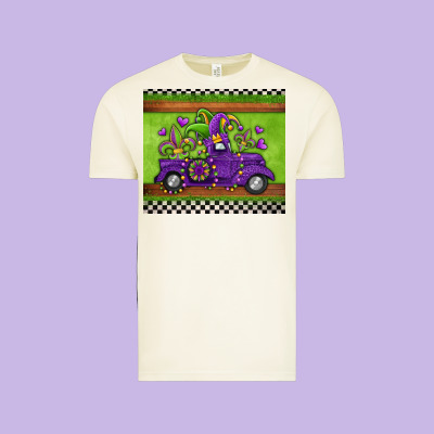 Mardi Gras Truck Vintage Tee Designed By Jasminsmagicworld