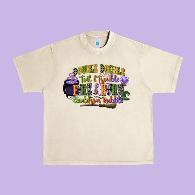 Double Double Toil And Trouble Fire And Burn Cauld Urban Heavy Tee Designed By Cowgirlartshop