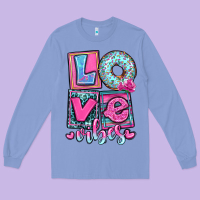 Love Vibes Long Sleeve Tee Designed By Oliviacreatesart
