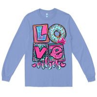 Colony Blue love vibes Long Sleeve Tee - OliviaCreatesArt