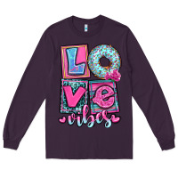 Plum love vibes Long Sleeve Tee - OliviaCreatesArt