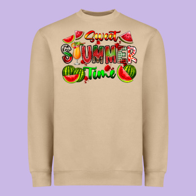 Summer Time Heavyweight Sweatshirt Designed By Cowhidedigitalart