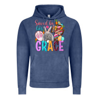 Vintage Denim Saved by his grace Easter Day Vintage Hoodie - HowdyJamesFarm