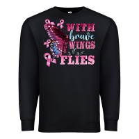 Black with brave wings she flies Premium Sweatshirt - BarkalooDesign