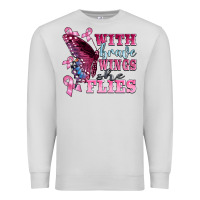 Dove Grey with brave wings she flies Premium Sweatshirt - BarkalooDesign