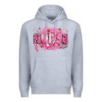 Heather Grey breast cancer nurse Premium Hoodie - LillyAllenDesigns