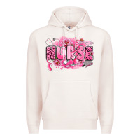 Pale Pink breast cancer nurse Premium Hoodie - LillyAllenDesigns