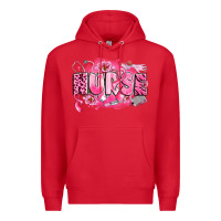 Red breast cancer nurse Premium Hoodie - LillyAllenDesigns